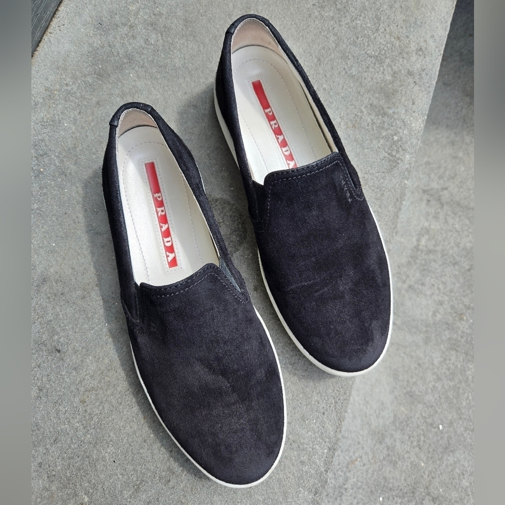 Prada Women's Black Loafers Slip-On Shoes -Size 6.5